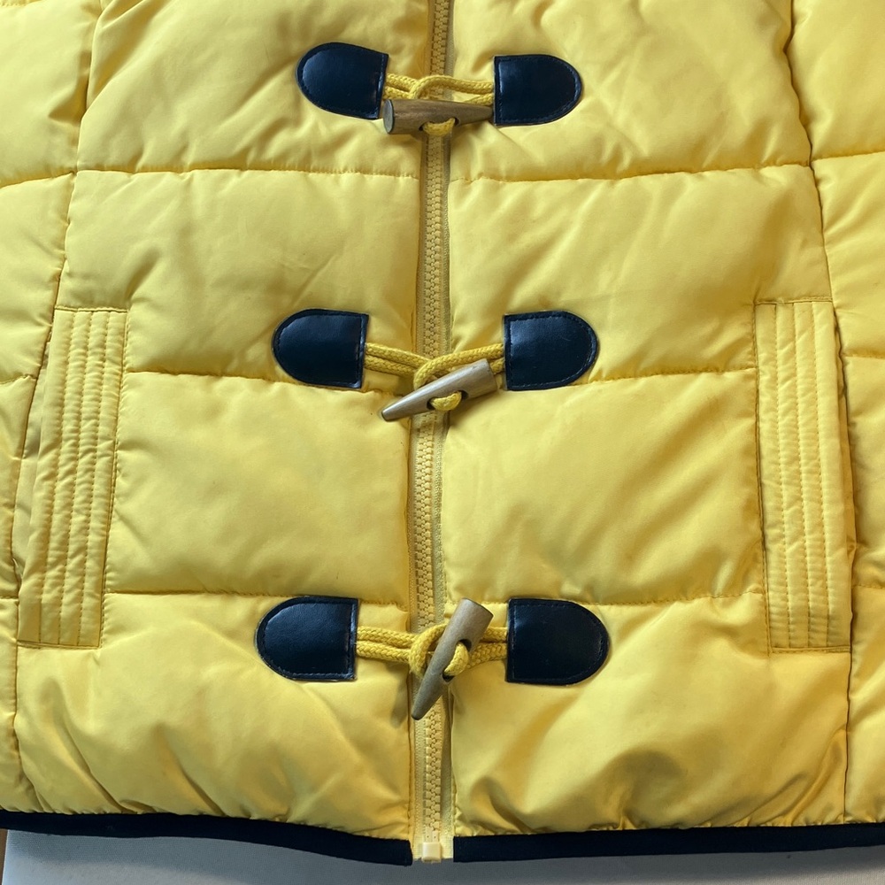 RH RuffHewn Size XL Toggle & Full Zip Closure Vest Yellow Plaid Fleece Collar - Picture 9 of 11